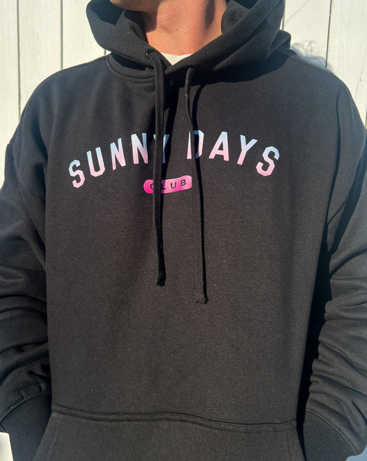 Sunny Days Club Hoodie - BLACK