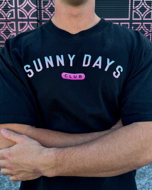 Sunny Days Club Tee - BLACK